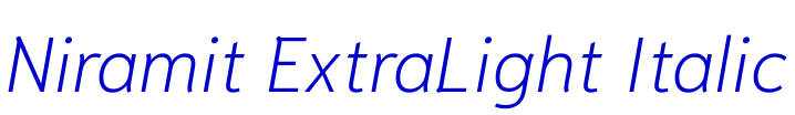 Niramit ExtraLight Italic フォント